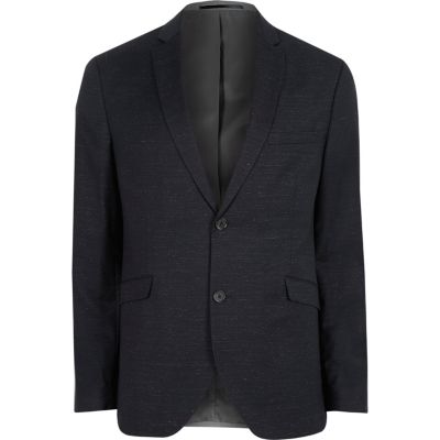 Navy Jack & Jones Premium wool blend blazer
